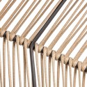 Fotel HOLAND Ogrodowy z Poduszką Rattanowy Stalowy 142 cm BEŻOWY