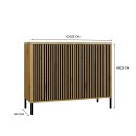 Komoda KAMARO 2D SLIM DĄB ARTISAN Lamele Front Ryflowany