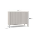 Komoda KAMARO 2D SLIM KASZMIR Lamele Front Ryflowany