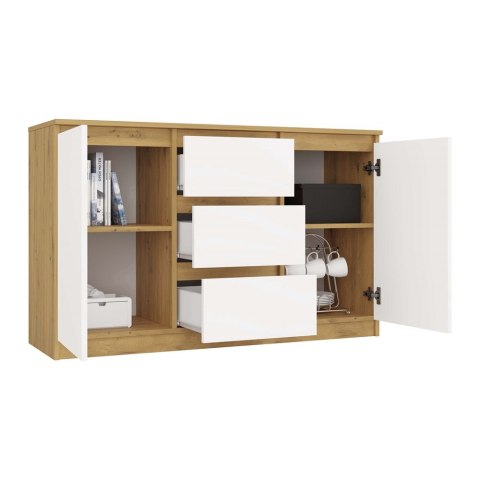 Komoda Malwa 2D3S DĄB ARTISAN BIEL