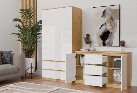 Komoda Malwa 2D3S DĄB ARTISAN BIEL
