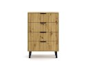 Komoda Scandi 4S SLIM DĄB ARTISAN