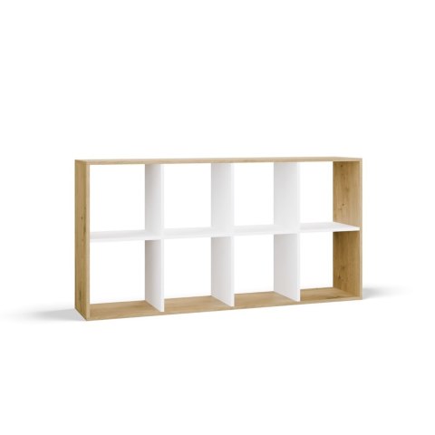 Regał Malax 2X4 DĄB ARTISAN BIEL