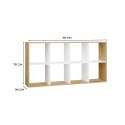 Regał Malax 2X4 DĄB ARTISAN BIEL