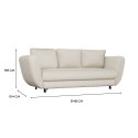 SOFA SARIS BEŻOWY NOGA CZARNA
