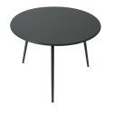 Stolik Kawowy Ogrodowy VIBE 60 Cm Stalowy 3 Nogi Szary