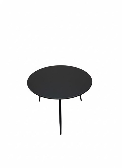 Stolik Kawowy Ogrodowy VIBE 60 Cm Stalowy 3 Nogi Szary