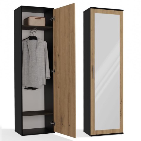 Szafa DUO ANTRACYT DĄB ARTISAN