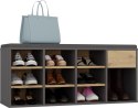 Szafka Na Obuwie Buty Otwarta TALLIN ANTRACYT DĄB ARTISAN Do Przedpokoju