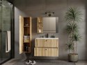 SZAFKA POD UMYWALKĘ TIGO 80 2S DĄB EVOKE 2 SZUFLADY RYFLOWANY FRONT WISZĄCA