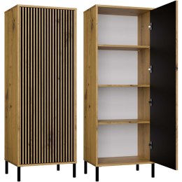 Witryna KAMARO 1DD SLIM DĄB ARTISAN Lamele Front Ryflowany