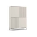 Witryna KAMARO 4DK SLIM/GŁADKI KASZMIR 4 Drzwi Lamele Front Ryflowany + Klasyczny