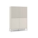 Witryna KAMARO 4DK SLIM/GŁADKI KASZMIR 4 Drzwi Lamele Front Ryflowany + Klasyczny