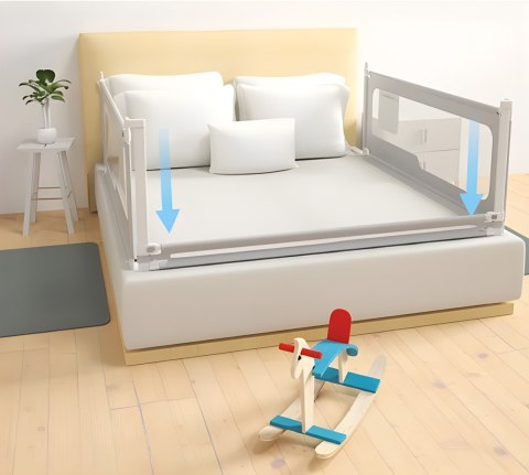 Barierka ochronna na łóżko 160 cm osłona zabezpieczenie dla dzieci ECOTOYS ECOTOYS