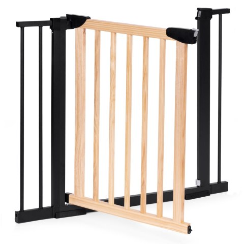 Bramka barierka zabezpieczająca 74-100 cm na schody i drzwi metal drewno dodatkowe panele ECOTOYS