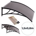 Daszek nad drzwi 150x80 cm zadaszenie osłona poliwęglan MultiGarden MultiGarden