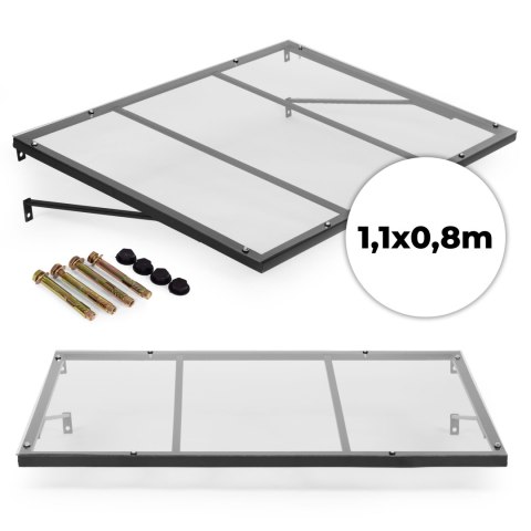 Daszek nad drzwi wejściowe 113x80 cm zadaszenie osłona UV MultiGarden MultiGarden