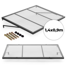 Daszek nad drzwi wejściowe 140x90 cm zadaszenie osłona UV MultiGarden MultiGarden