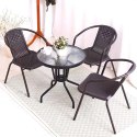 Stolik ogrodowy 60 cm szkło hartowane stół na ogród taras balkon MultiGarden MultiGarden