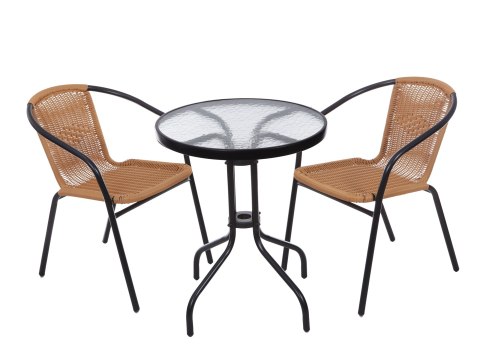 Stolik ogrodowy 60 cm szkło hartowane stół na ogród taras balkon MultiGarden MultiGarden