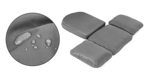 Fotel ogrodowy kokon ze składanym daszkiem szary ModernHome ModernHome