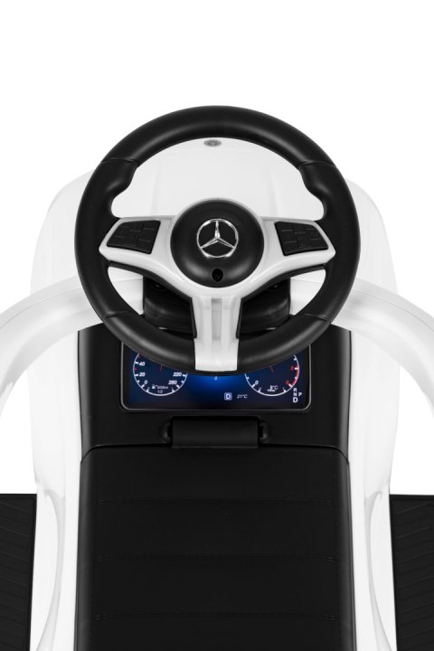 Jeździk pchacz autko Mercedes C CLASS interaktywna kierownica prowadnik biały MULTISTORE