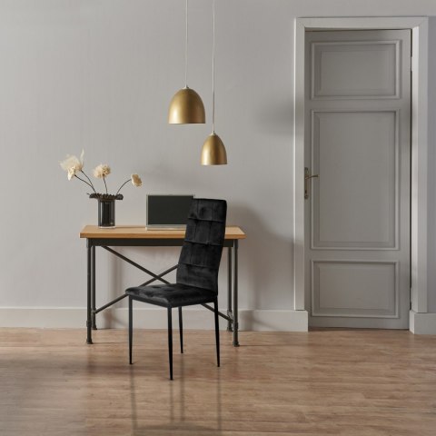 Komplet 4 krzeseł czarne krzesło welurowe do jadalni i salonu ModernHome ModernHome