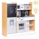 Kuchnia dla dzieci z dźwiękiem i LED tablica kredowa metalowe akcesoria MDF +3 lata ECOTOYS ECOTOYS