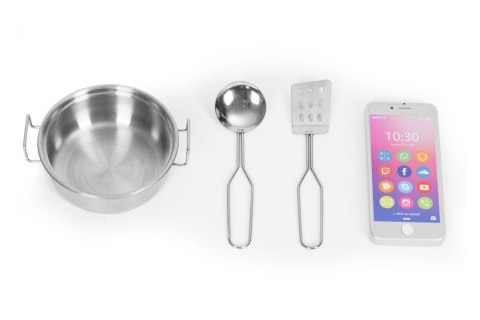 Kuchnia dla dzieci z dźwiękiem i LED tablica kredowa metalowe akcesoria MDF +3 lata ECOTOYS ECOTOYS