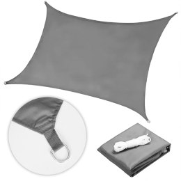 Kwadratowy żagiel przeciwsłoneczny 5x5 m daszek wodoodporny szary MultiGarden MultiGarden