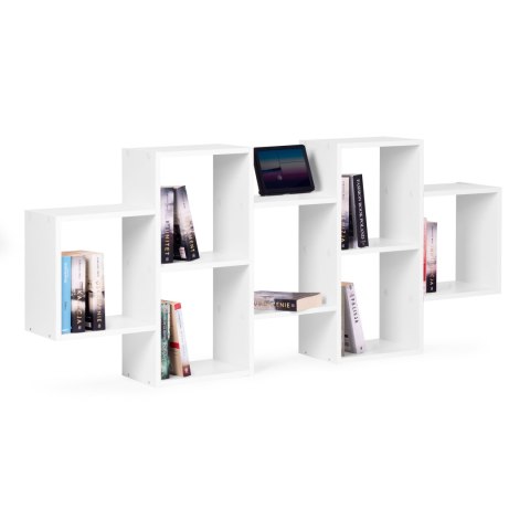 Nowoczesny wiszący regał 8 półek biały ModernHome ModernHome
