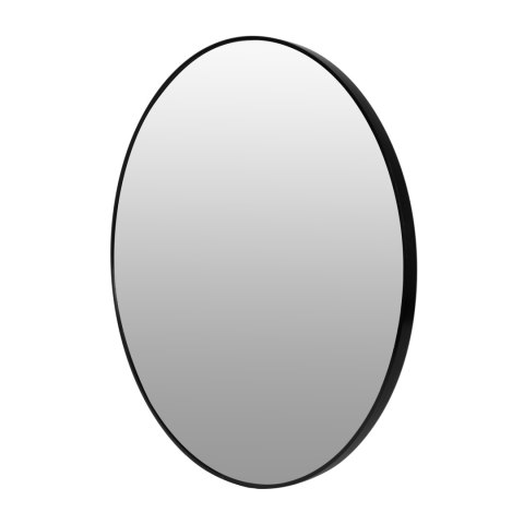 Okrągłe lustro ścienne 60 cm wiszące nowoczesne czarna rama aluminium ModernHome ModernHome