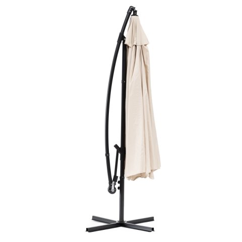 Parasol ogrodowy duży na wysięgniku składany 3 m beżowy 6 żeber MultiGarden MultiGarden