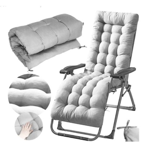Poduszka na krzesło leżak ogrodowy szara 145 x 52 cm ModernHome ModernHome