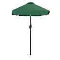 Prostokątny duży parasol ogrodowy skośny łamany z korbą zielony 200x140 cm MultiGarden MultiGarden