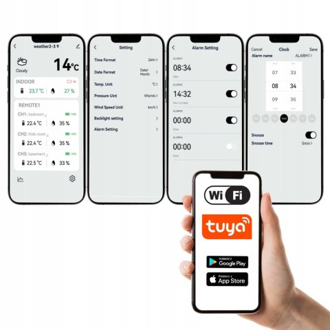 Stacja pogodowa WIFI + miernik zanieczyszczenia powietrza METEO