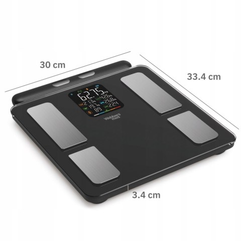 Waga łazienkowa analityczna 15 parametrów Apple Health Google Fit SCALA WEBBER WEBBER