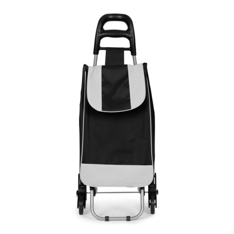 Wózek na zakupy torba 25 litrów na 6 kółkach metalowy stelaż czarny ModernHome ModernHome