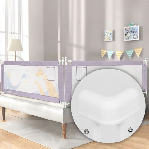 Barierka ochronna na łóżko 200 cm osłona zabezpieczenie dla dzieci ECOTOYS ECOTOYS