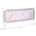 Barierka ochronna na łóżko 200 cm osłona zabezpieczenie dla dzieci ECOTOYS ECOTOYS