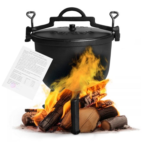 Kociołek żeliwny stojący 15L garnek myśliwski ognisko grill MultiGarden MultiGarden