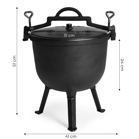 Kociołek żeliwny stojący 15L garnek myśliwski ognisko grill MultiGarden MultiGarden