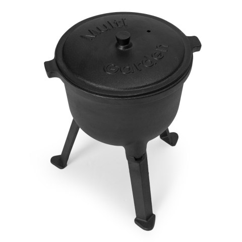 Kociołek żeliwny stojący 5L garnek myśliwski ognisko grill MultiGarden MultiGarden