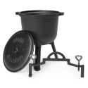 Kociołek żeliwny stojący 8L garnek myśliwski ognisko grill MultiGarden MultiGarden