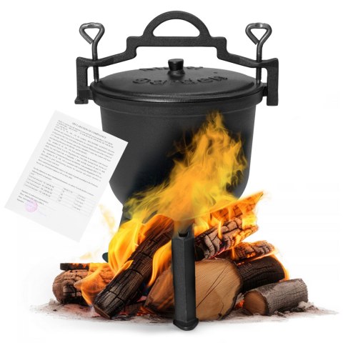 Kociołek żeliwny stojący 8L garnek myśliwski ognisko grill MultiGarden MultiGarden