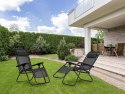 Leżak fotel ogrodowy regulowane oparcie ZERO GRAVITY MultiGarden - czarny MultiGarden