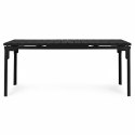 Stół ogrodowy rozkładany 180-240 cm do 12 os. stal HDPE czarny MultiGarden MultiGarden