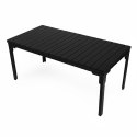Stół ogrodowy rozkładany 180-240 cm do 12 os. stal HDPE czarny MultiGarden MultiGarden