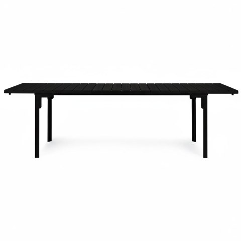 Stół ogrodowy rozkładany 180-240 cm do 12 os. stal HDPE czarny MultiGarden MultiGarden