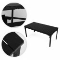 Stół ogrodowy rozkładany 180-240 cm do 12 os. stal HDPE czarny MultiGarden MultiGarden